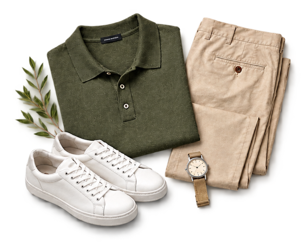 Relaxed outfit flat lay